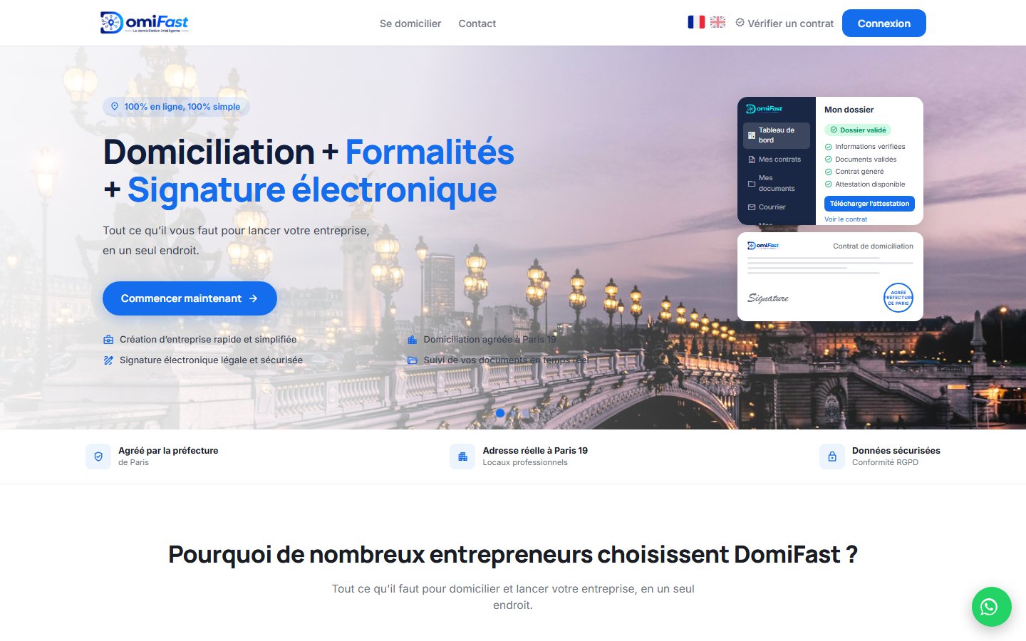 DomiFast - Page d'accueil